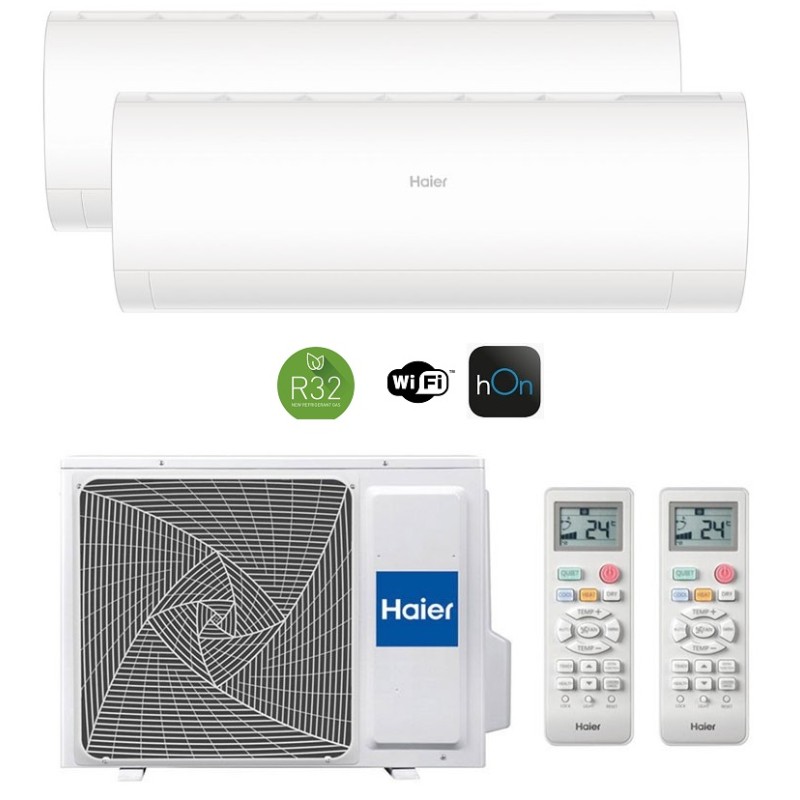 ULTIMA versione Condizionatore Climatizzatore Haier Pearl WIFI integrato 7000+12000 - 2U40S2SM1FA + AS20PBAHRA + AS35PBAHRA A++