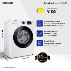 NUOVO MODELLO LAVAT 9KG D VAP 1400GIRI Samsung Cod. WW90T4040CE Lavatrici A Carica Frontale