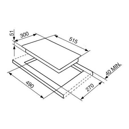 NUOVO MODELLO PIANO INDUZ DOMINO 2F 30CM NERO Smeg Cod. SI5322B Piani Cottura A Gas