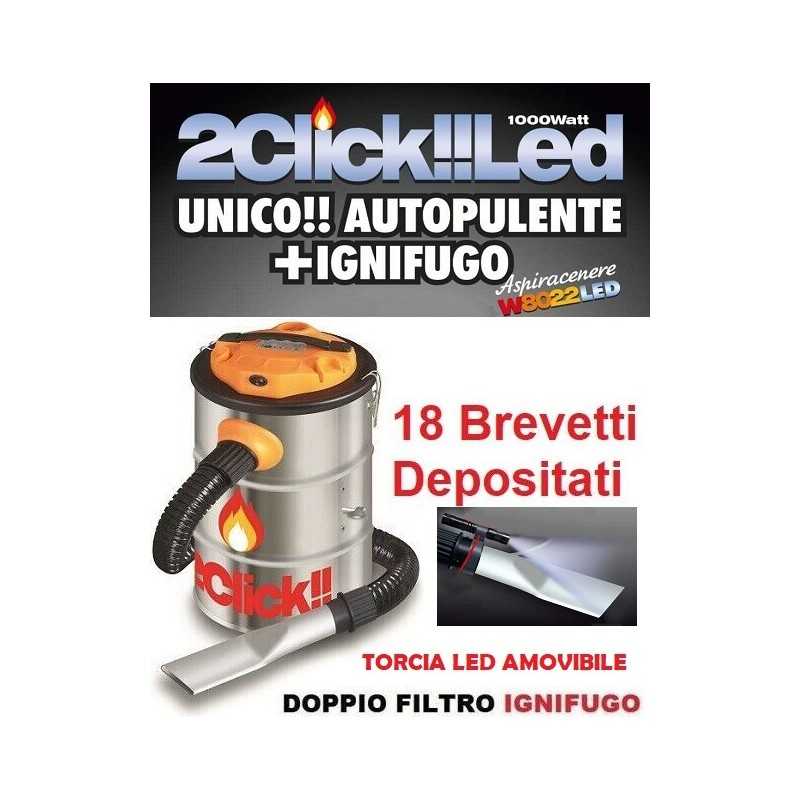 AspiraCenere ignifugo Fire&box 2CLICK LED cod. W8022 - Nuovo Modello con LED